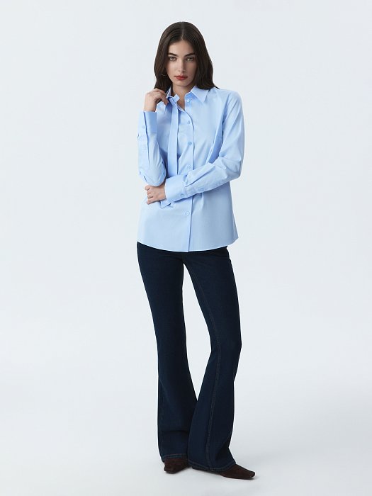 Рубашка со съемным галстуком: фото №6