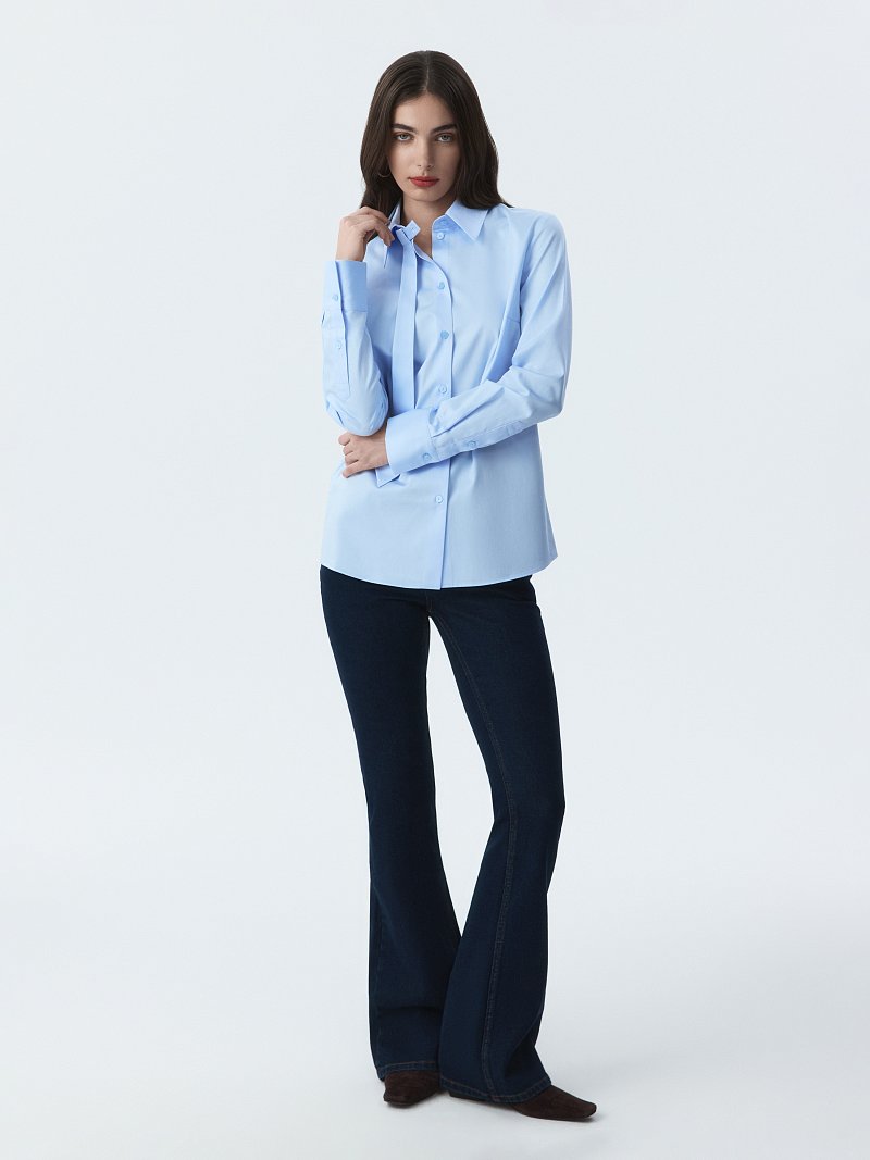 Рубашка со съемным галстуком