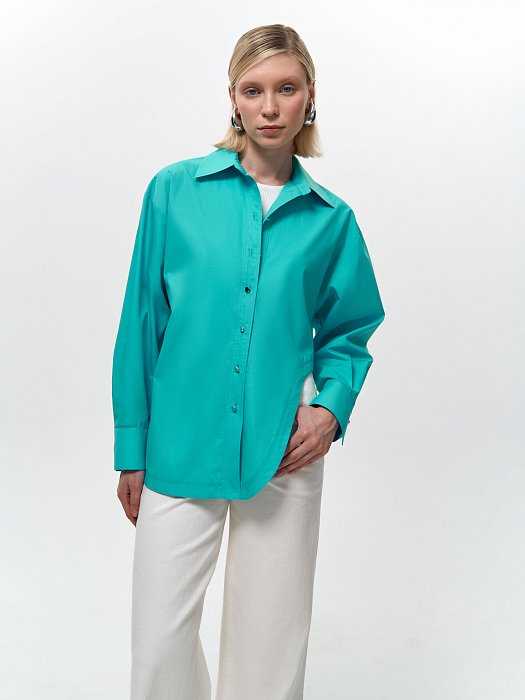 Рубашка с асимметричным низом: фото №8