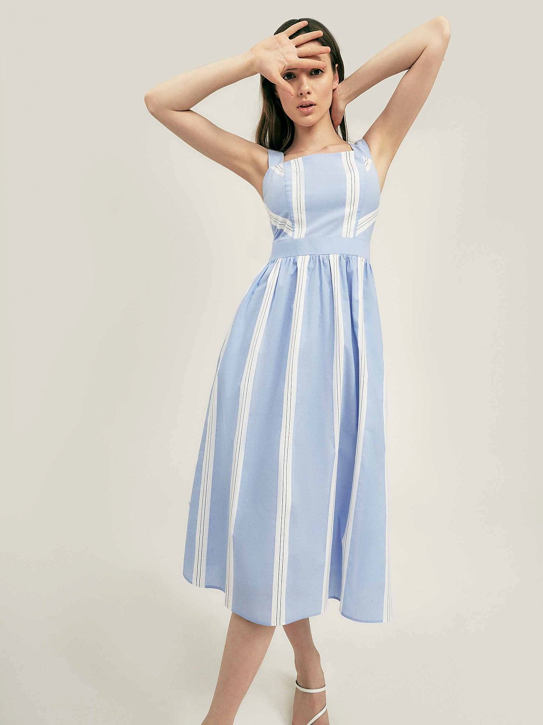 Сарафан из хлопка в полоску: фото №1