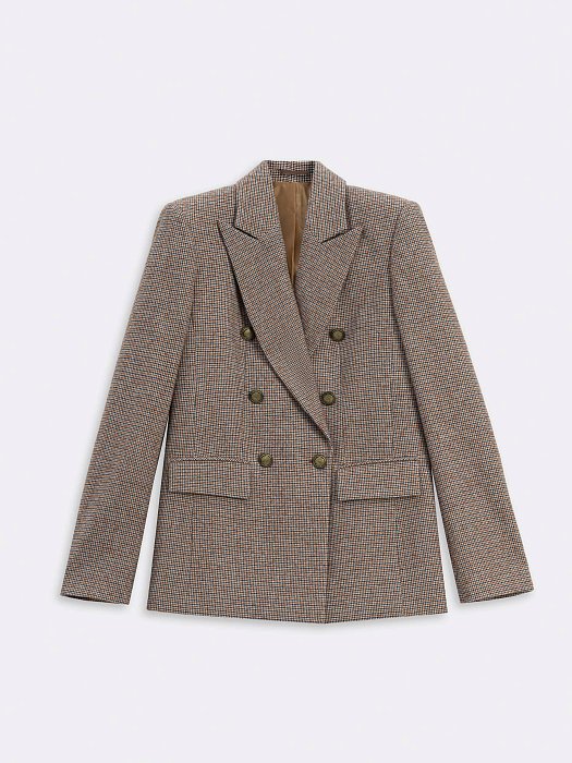 Двубортный жакет в клетку: фото №10