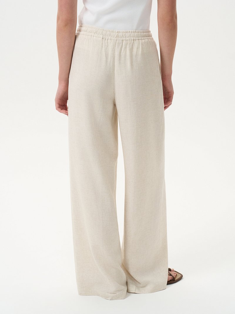 Брюки на кулиске со льном