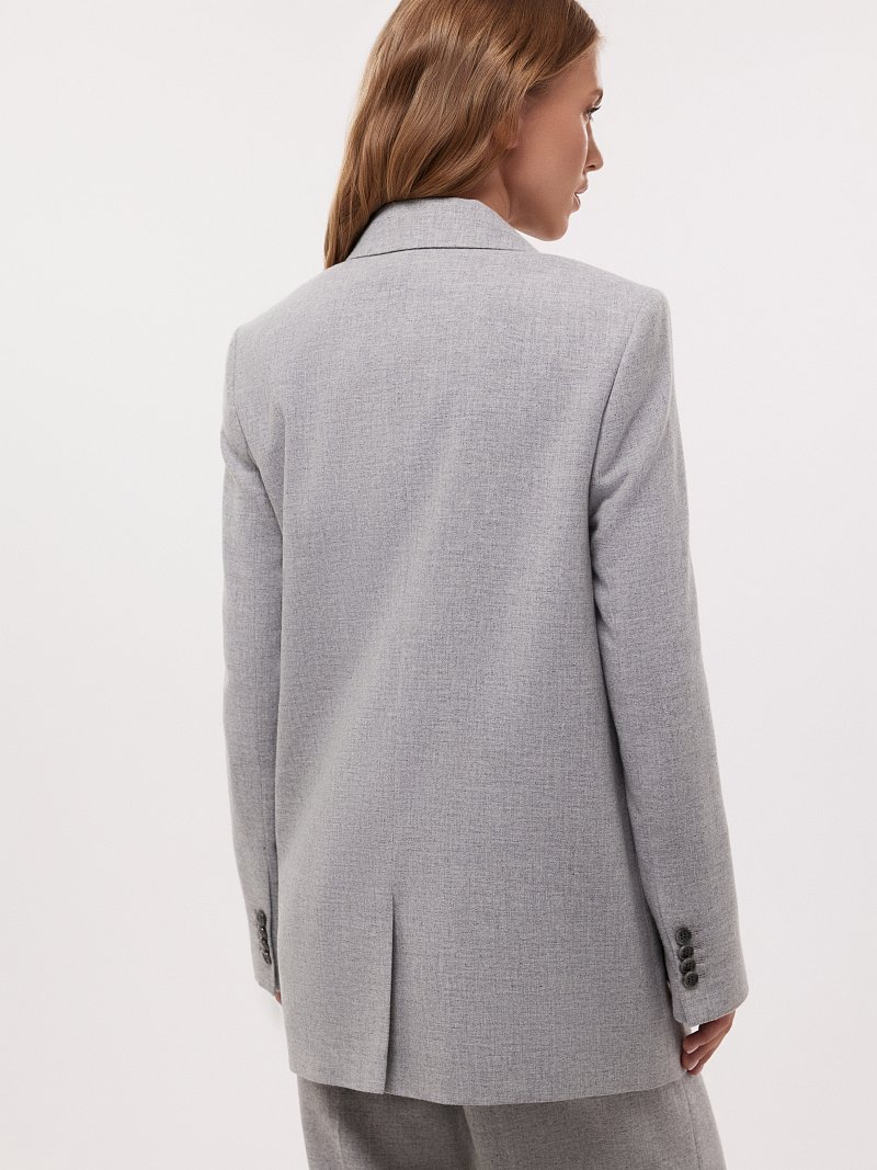 Прямой жакет из смесовой шерсти