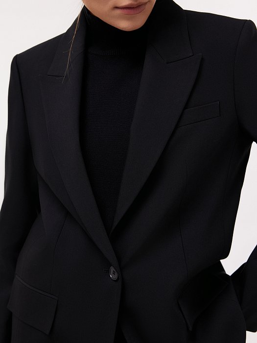 Удлиненный жакет на пуговице (Р158): фото №3