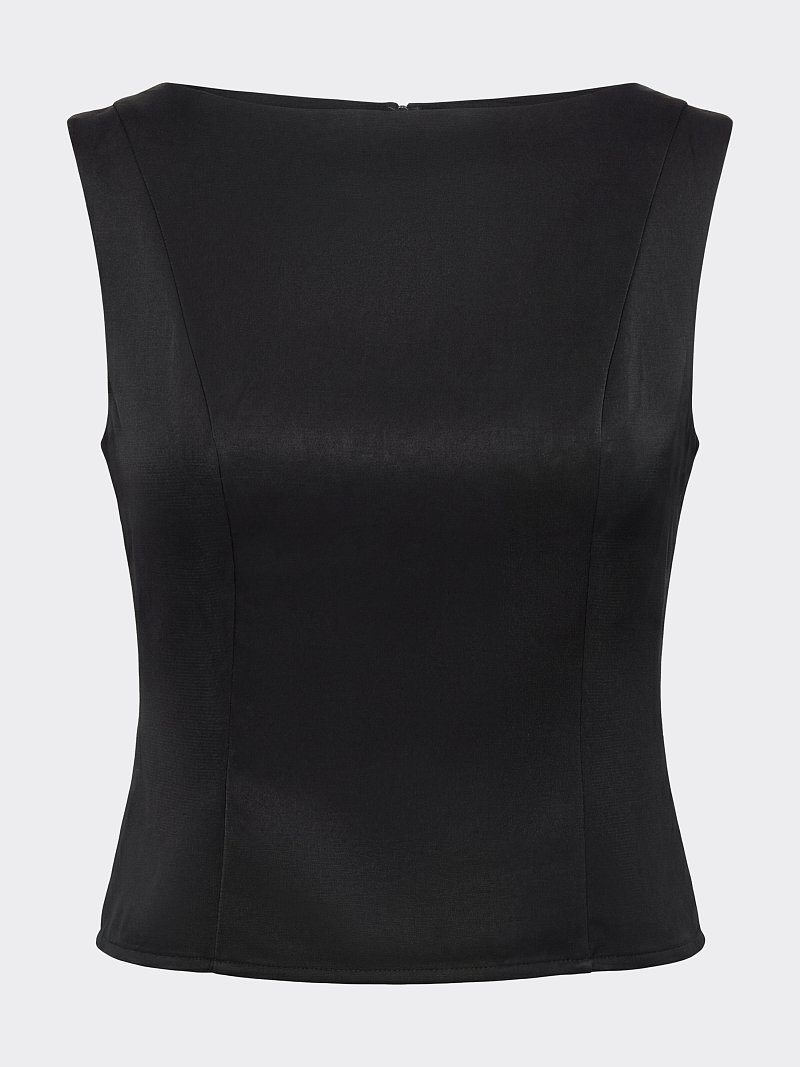 Атласный топ на молнии