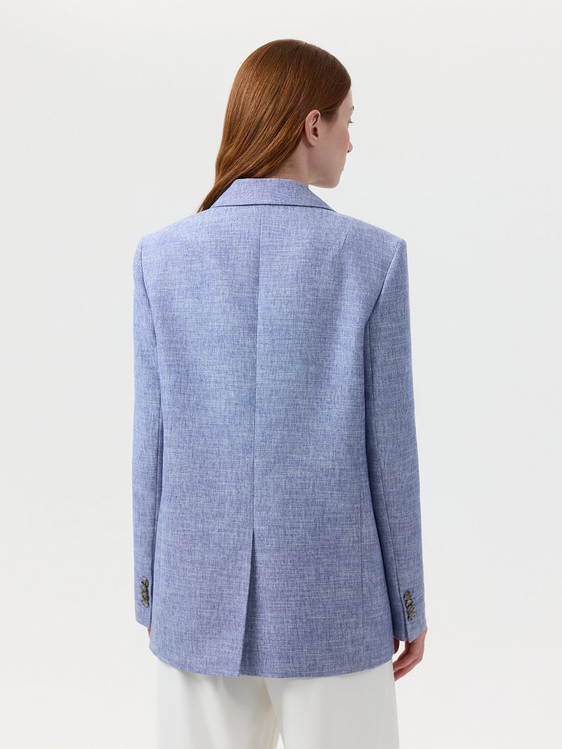 Прямой жакет со льном (Р158)