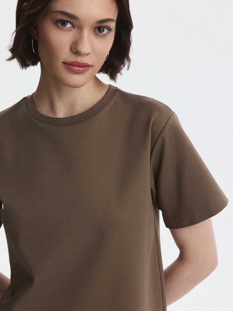 Однотонная футболка из 100% хлопка 