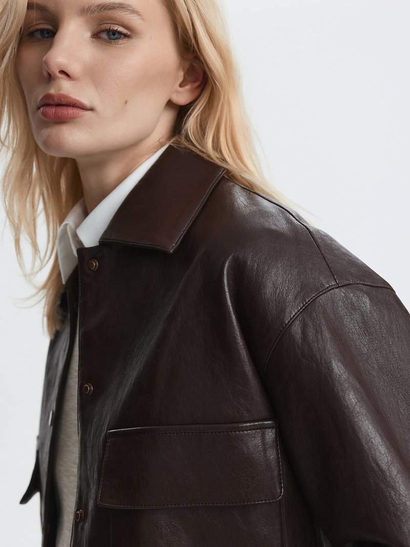 Куртка из искусственной кожи