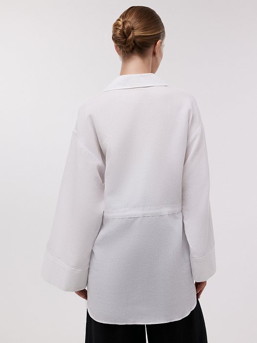 Блуза льняная на кулиске: фото №4