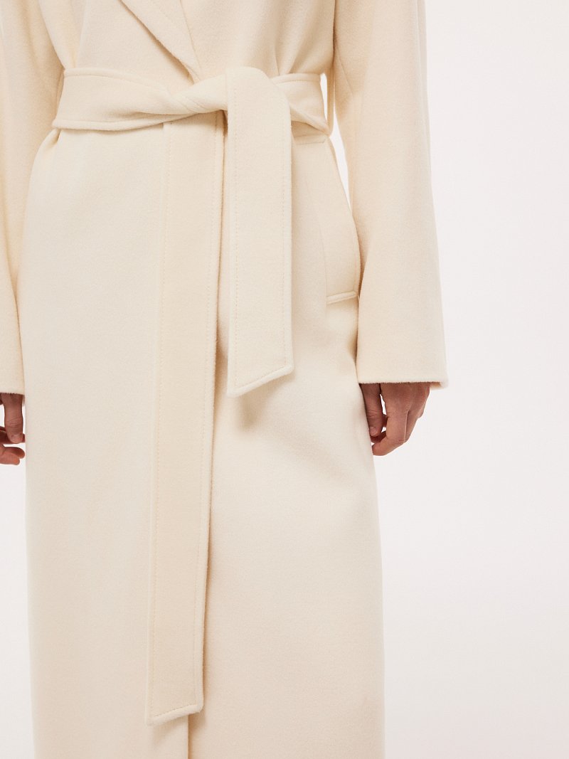 Пальто-халат из 100% шерсти