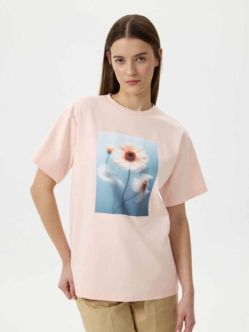 Футболка из хлопка с фотопринтом