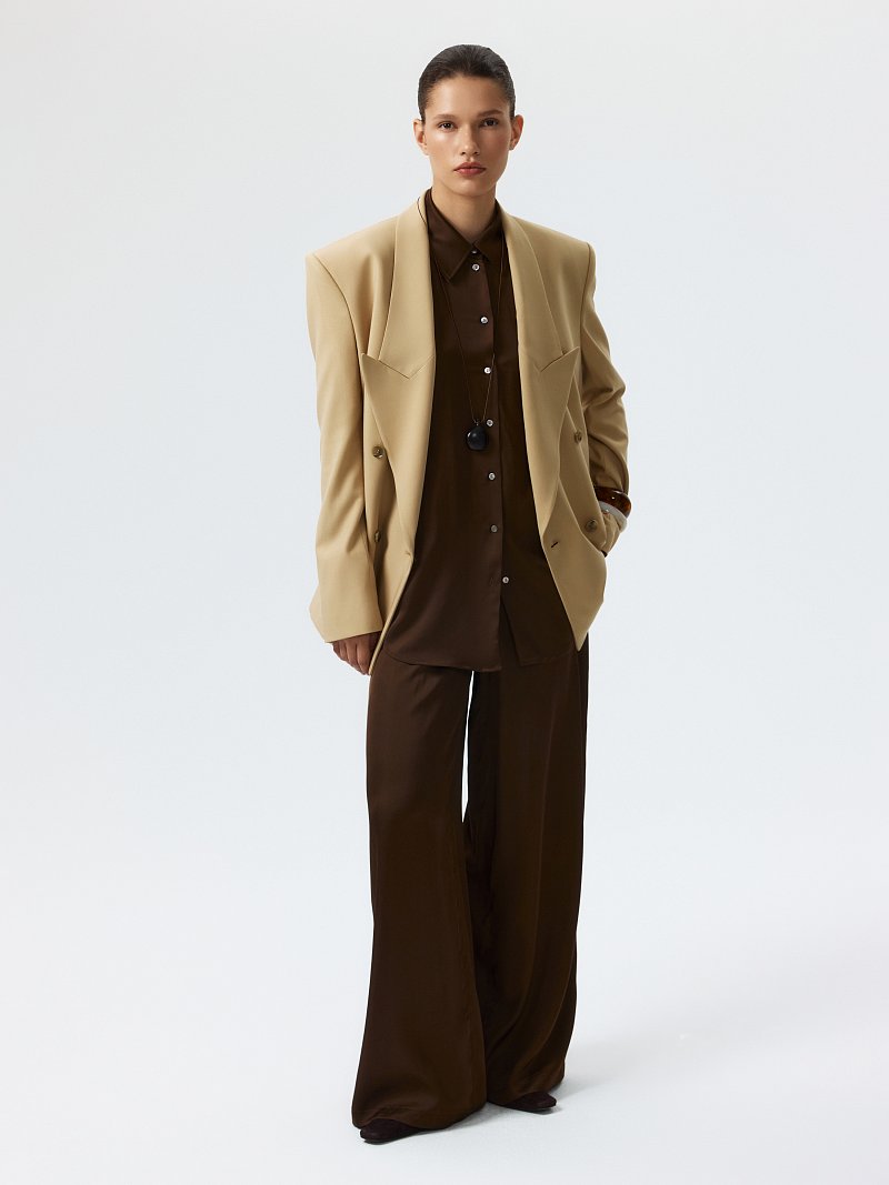 Двубортный жакет из вискозы (Р158)