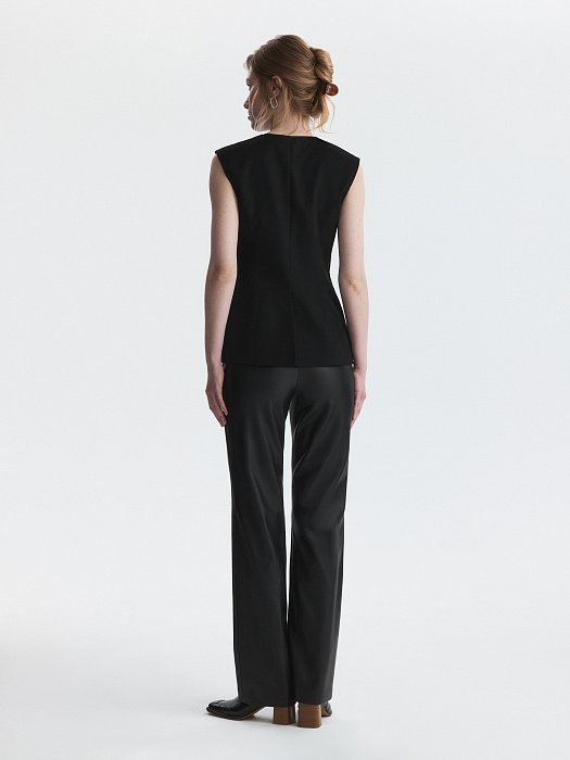 Приталенный костюмный жилет (Р158): фото №8