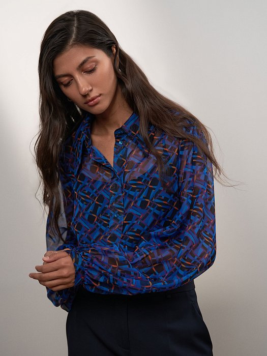 Блуза из шифона с принтом: фото №3