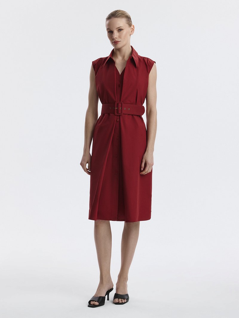 Платье-миди из 100% хлопка