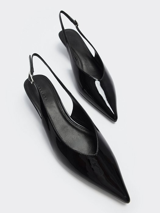 Лаковые туфли с открытой пяткой: фото №5