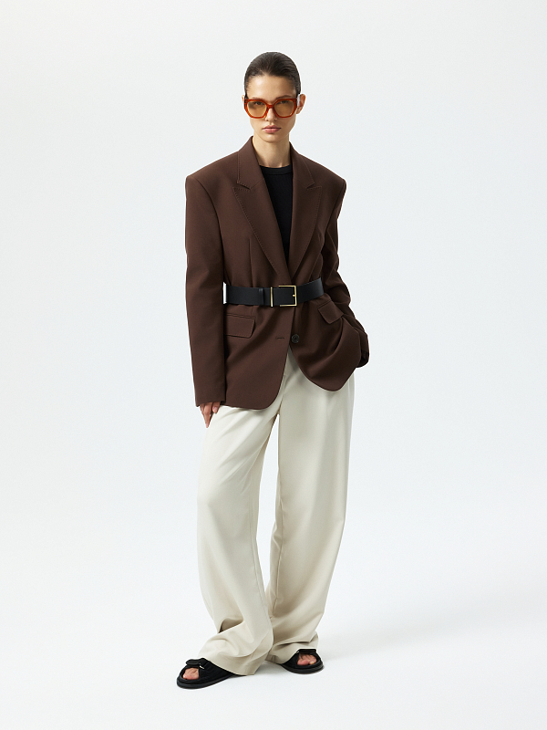 Прямой жакет из хлопка