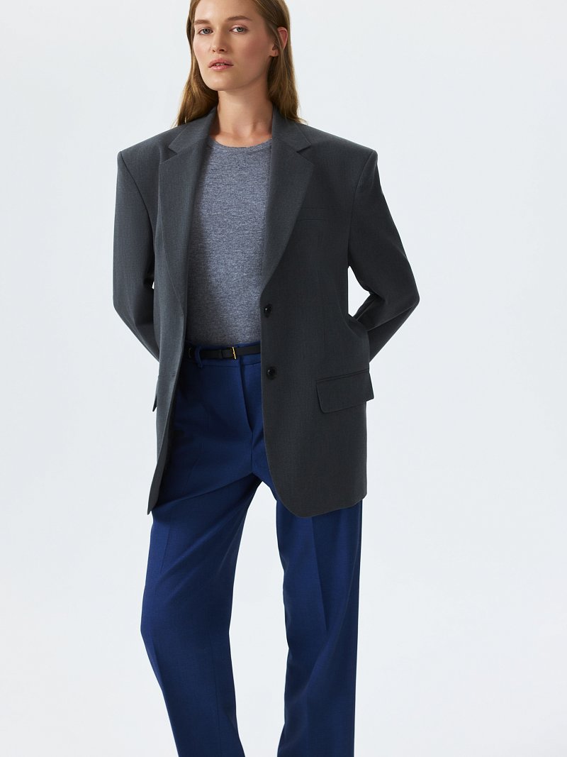 Укороченные брюки с шерстью