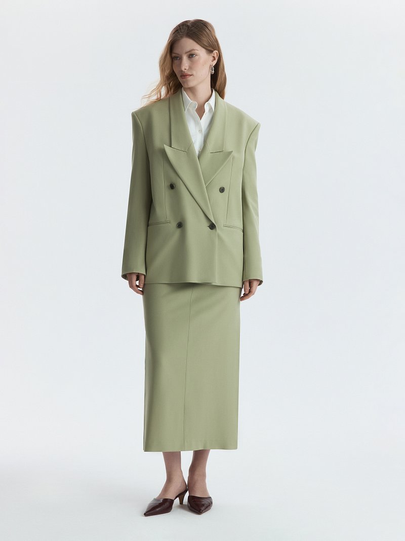 Двубортный жакет из вискозы (Р158)