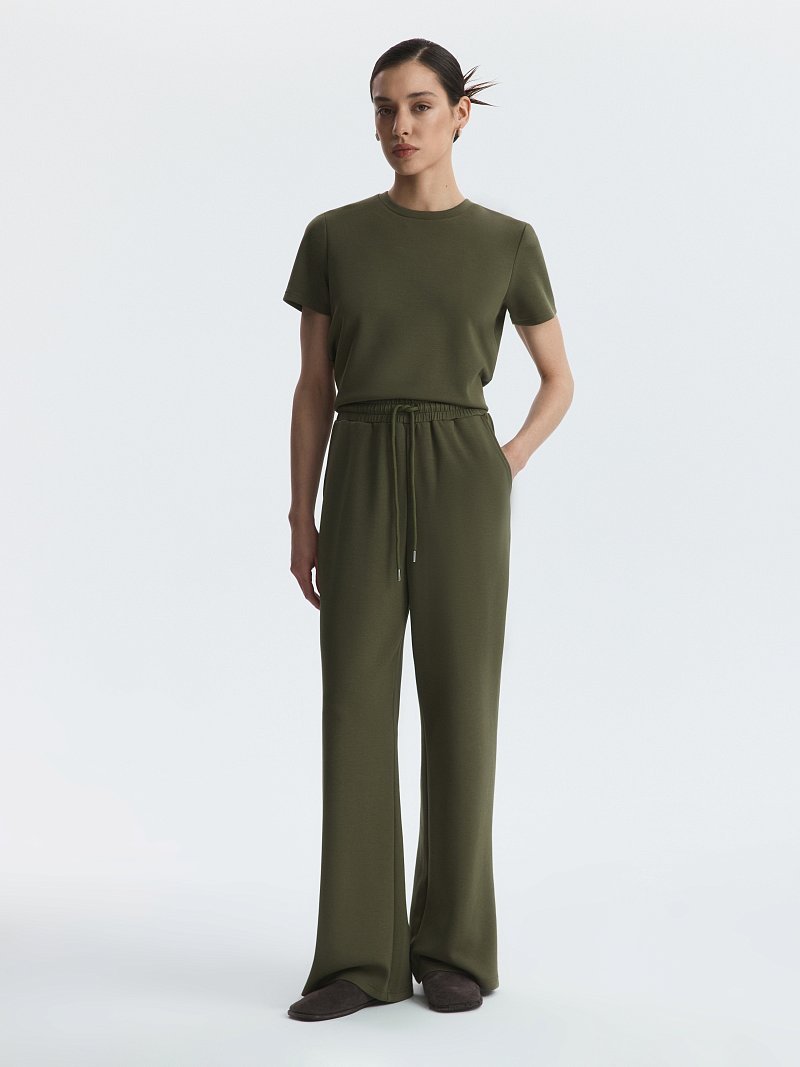 Трикотажные брюки на кулиске