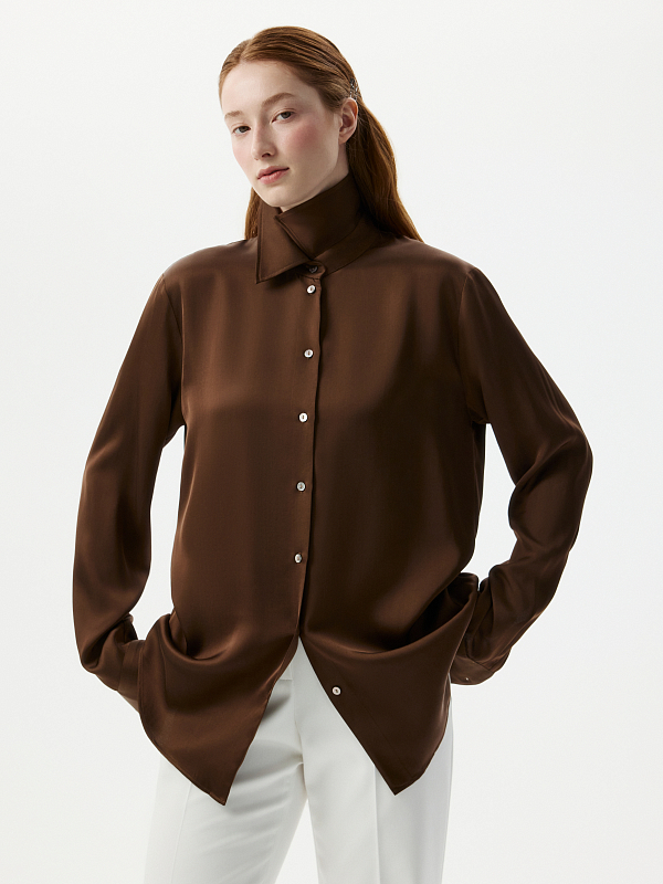 Атласная блуза 