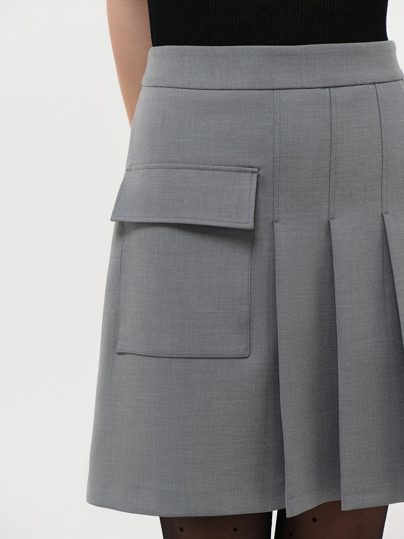 Расклешенная юбка со складками