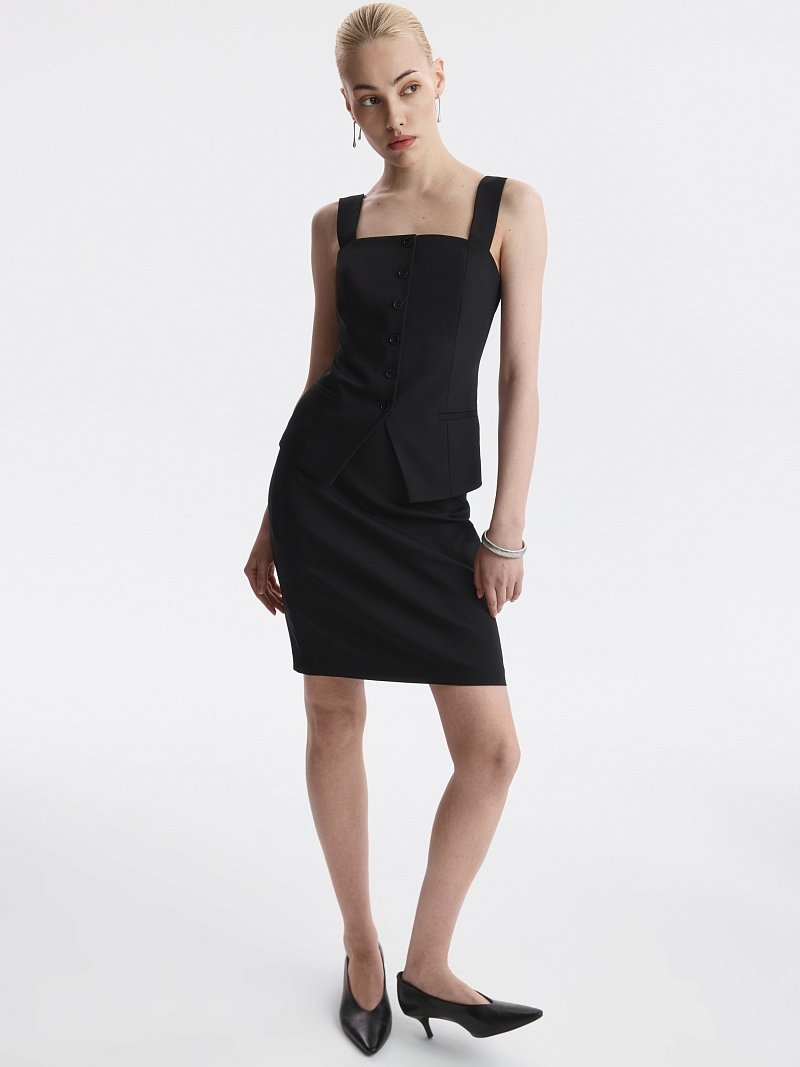 Жилет на бретелях из хлопка