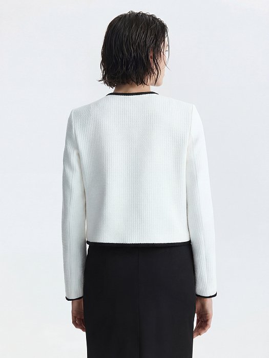 Прямой жакет из твида: фото №5