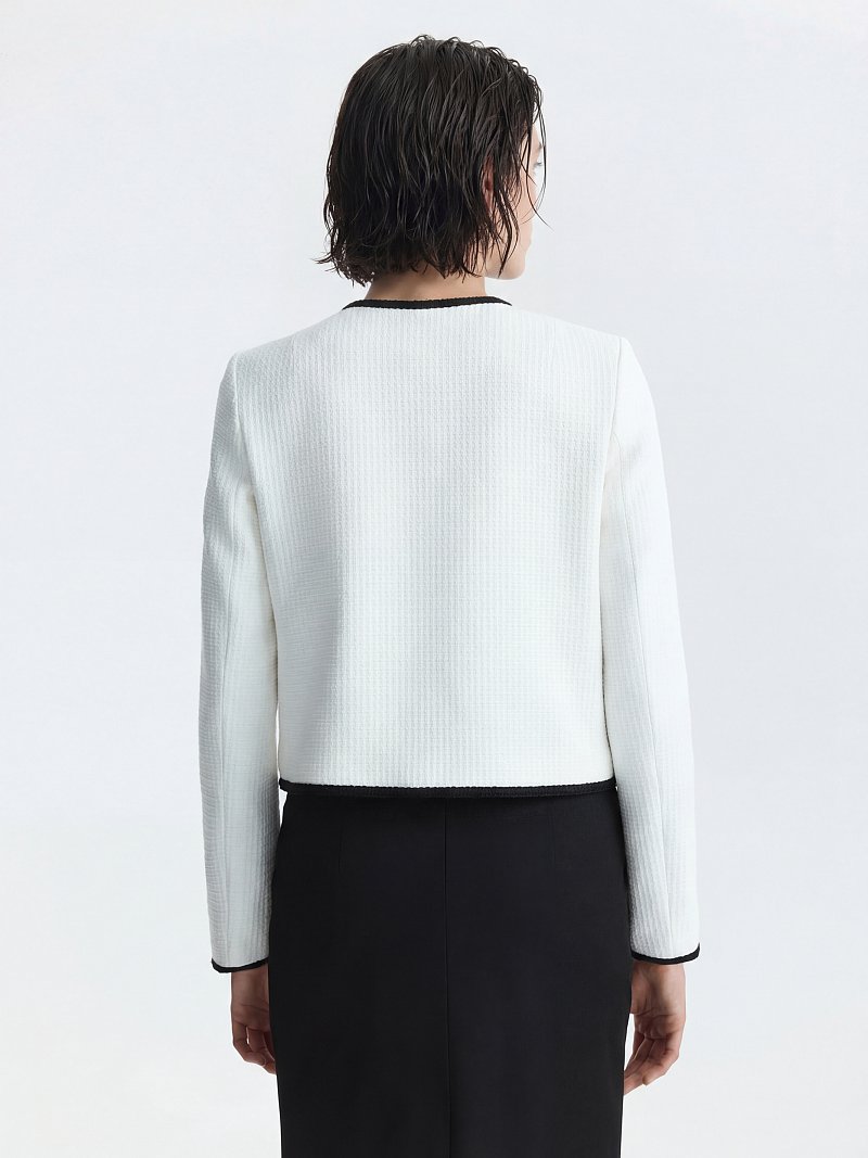 Прямой жакет из твида