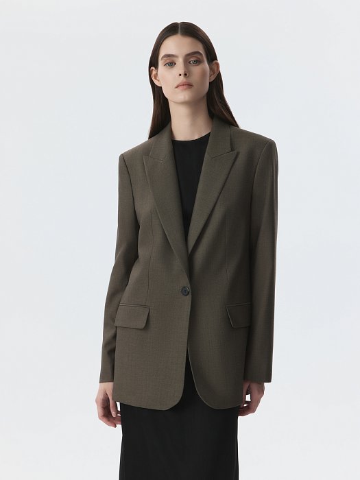 Прямой однобортный жакет: фото №3