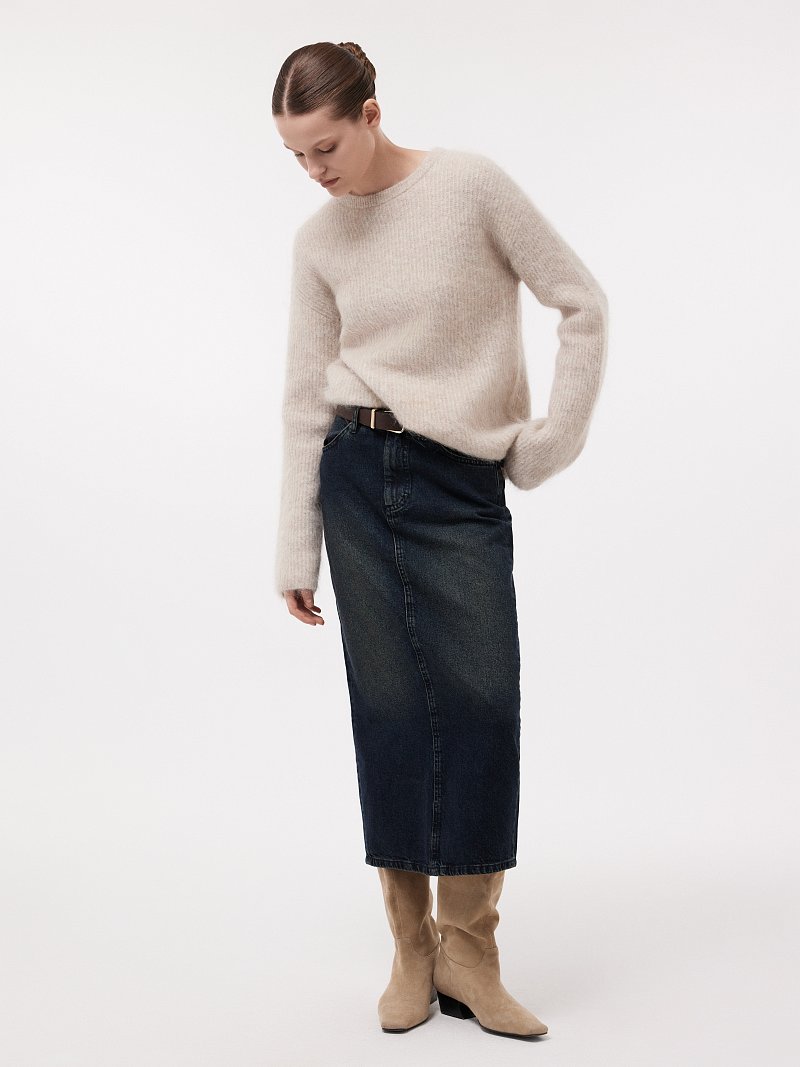 Юбка-миди из денима