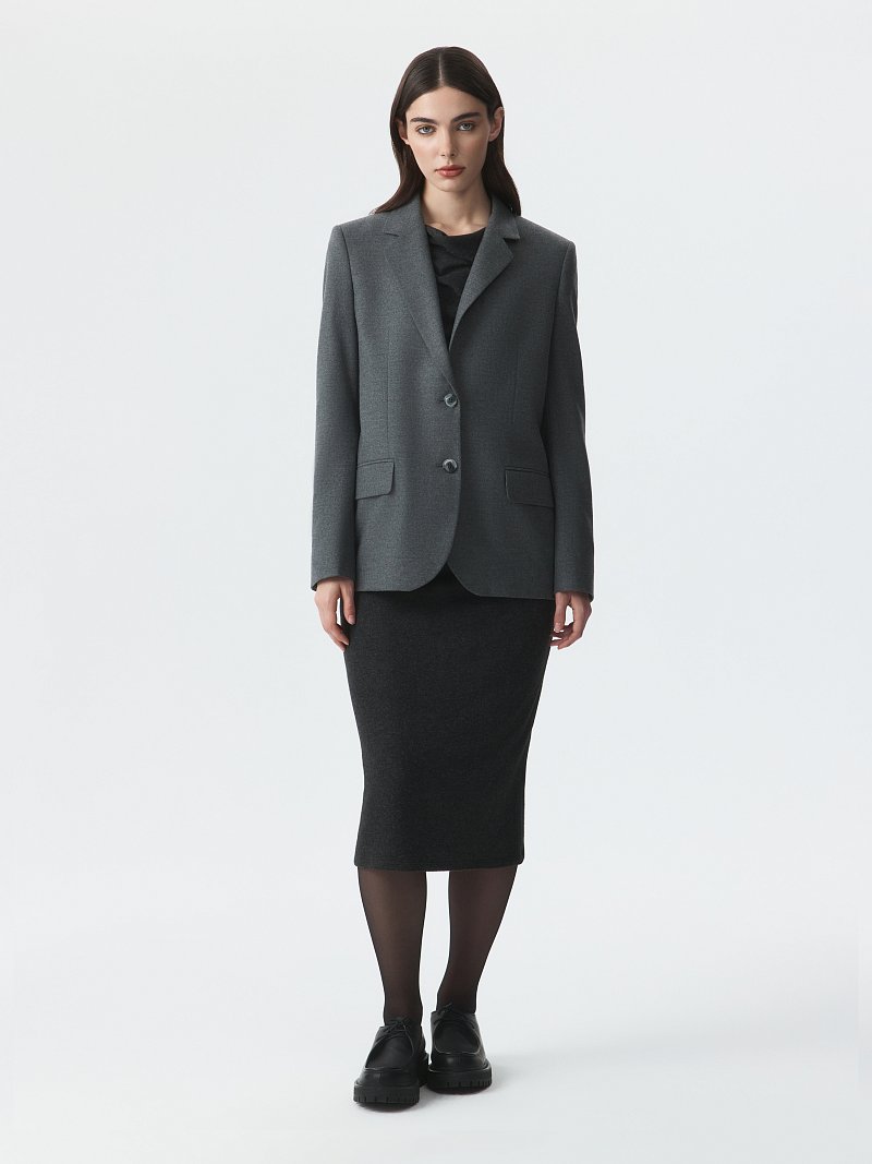 Прямой однобортный жакет