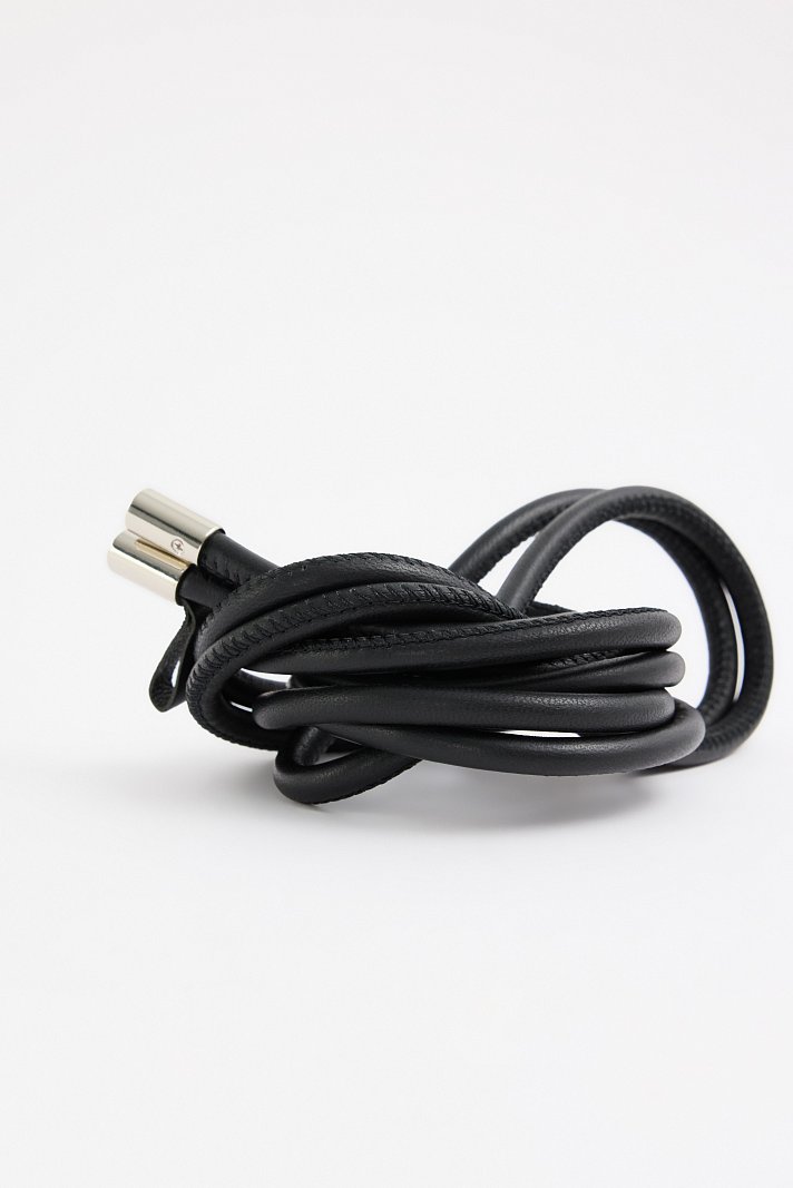 Пояс-шнурок из натуральной кожи