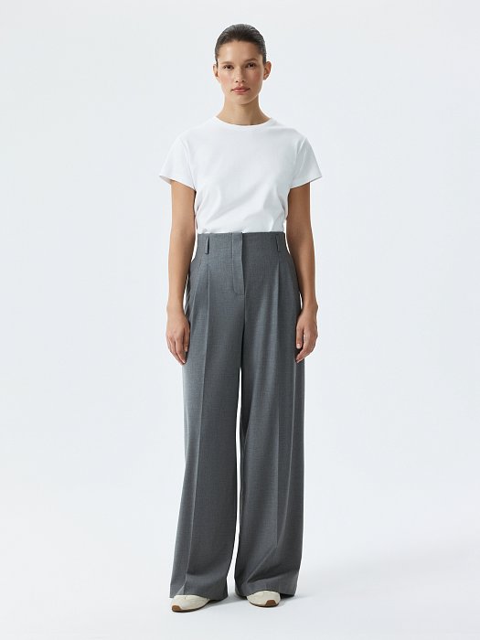 Широкие брюки с поясом: фото №6