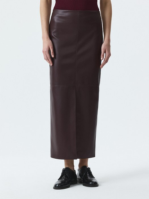 Юбка-макси из экокожи (Р158): фото №2
