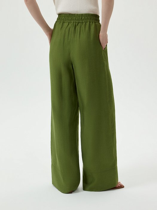 Широкие брюки на резинке: фото №4