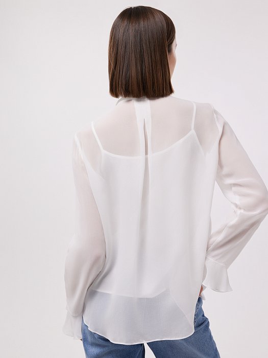 Блуза со съемным бантом: фото №4