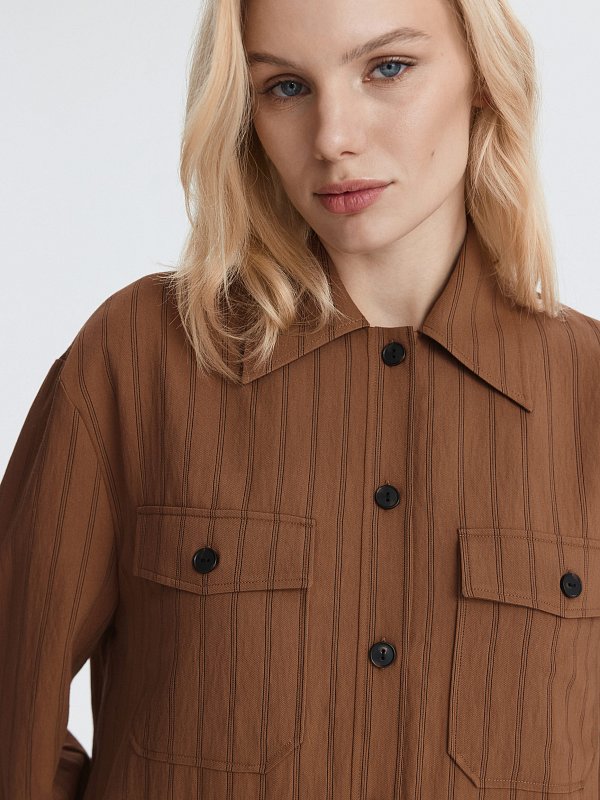 Укороченная рубашка на кулиске