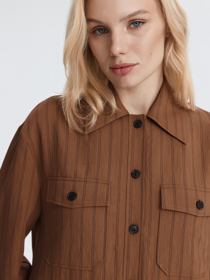 Укороченная рубашка на кулиске