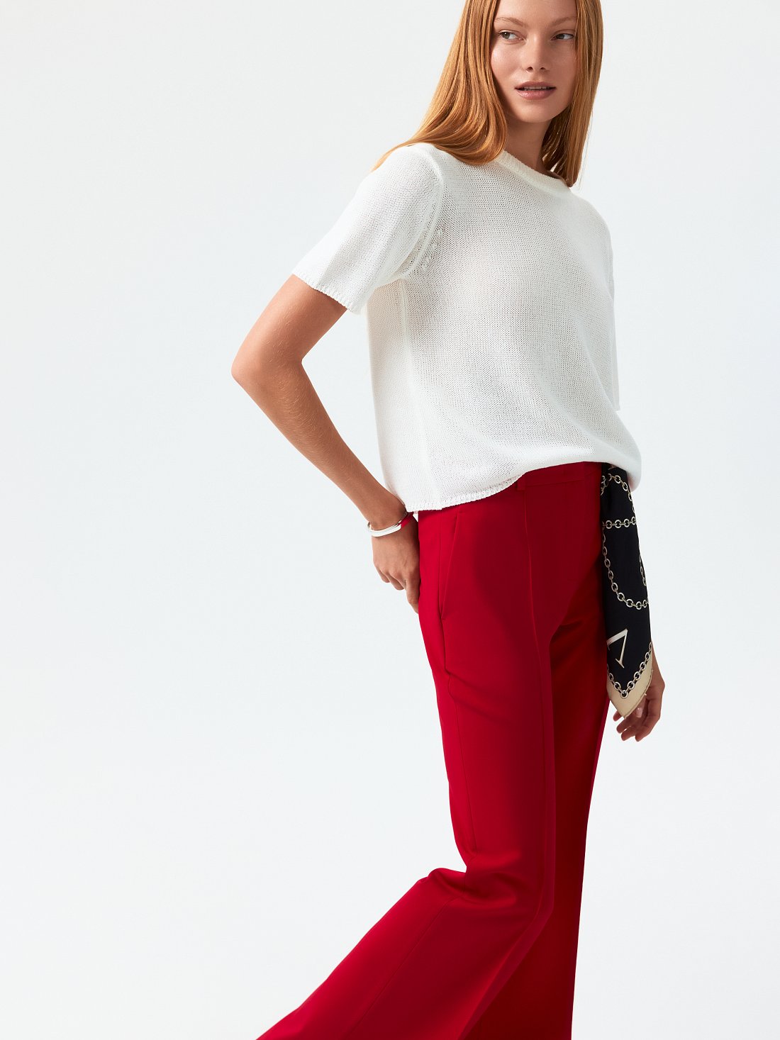 Расклешенные брюки из вискозы: фото №1