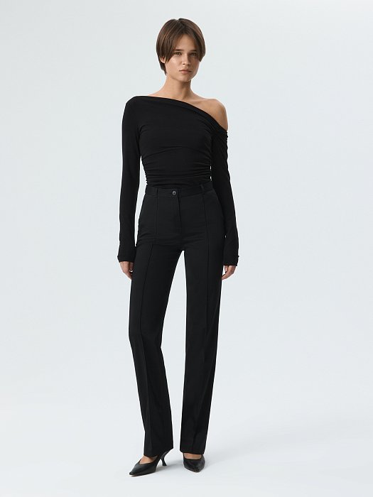 Расклешенные брюки со стрелками: фото №6