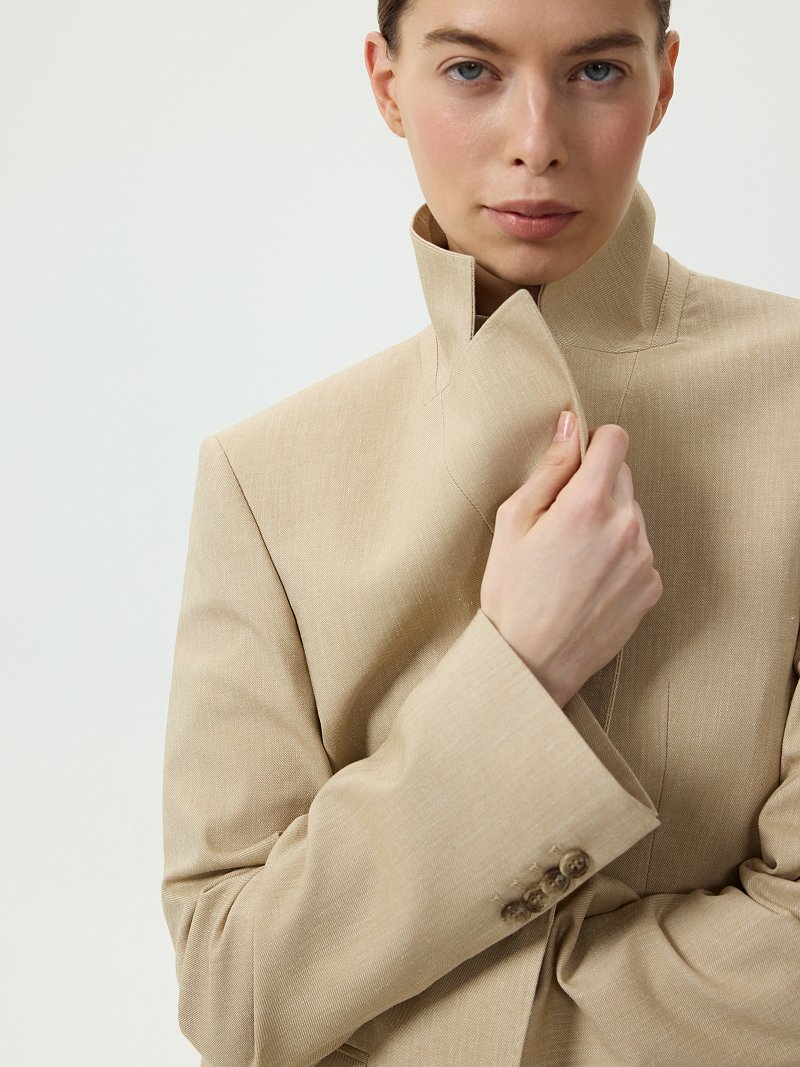 Прямой жакет с хлопком