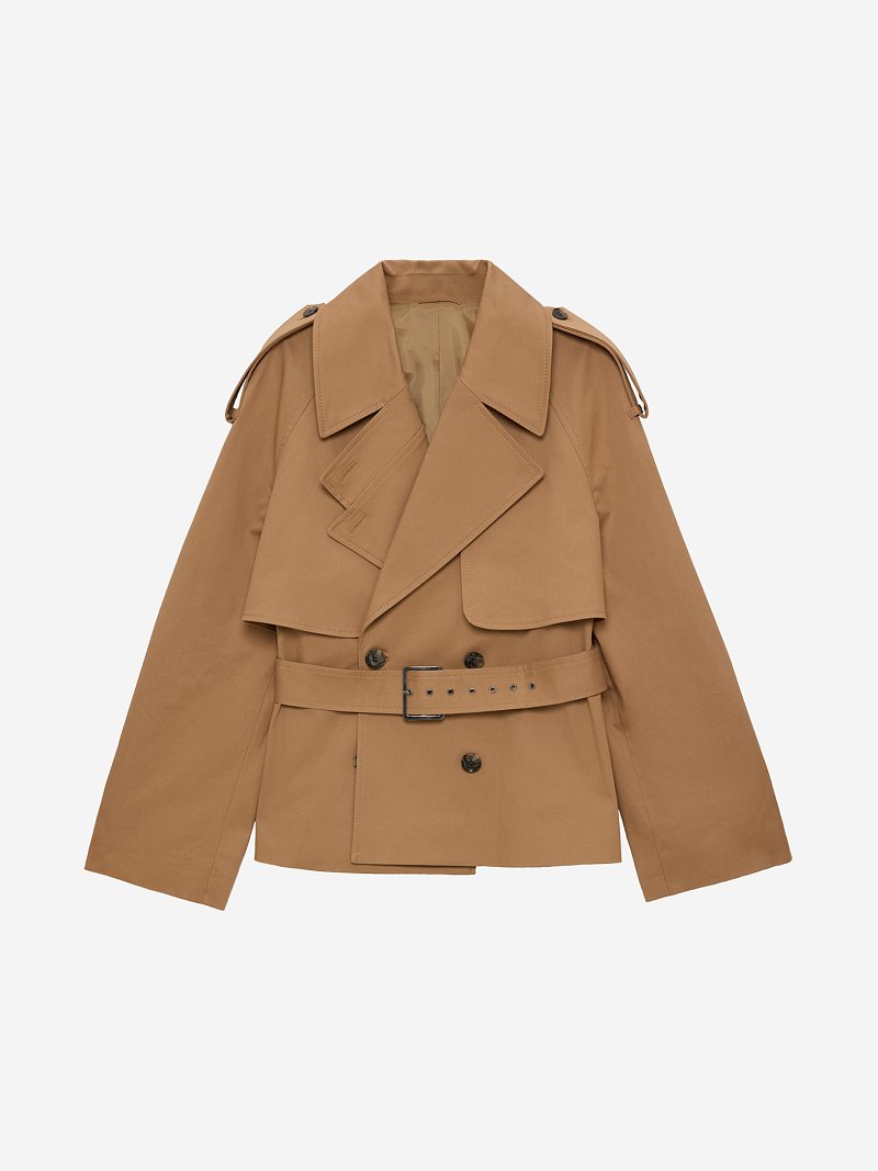 Укороченный плащ из хлопка