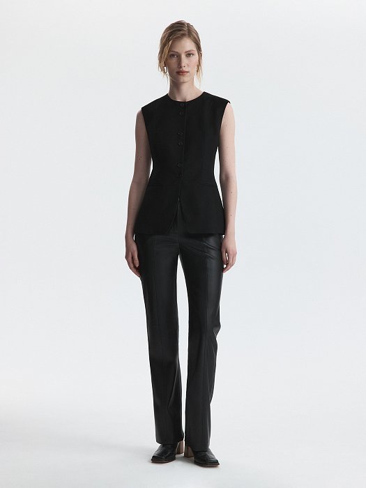 Приталенный костюмный жилет (Р158): фото №3