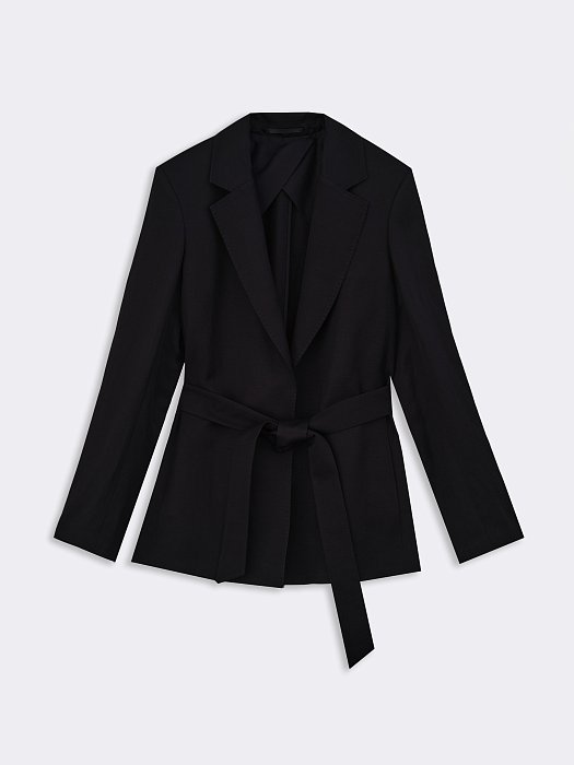 Жакет без застежки с поясом: фото №4