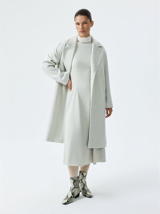 Пальто-халат в полоску: фото №2