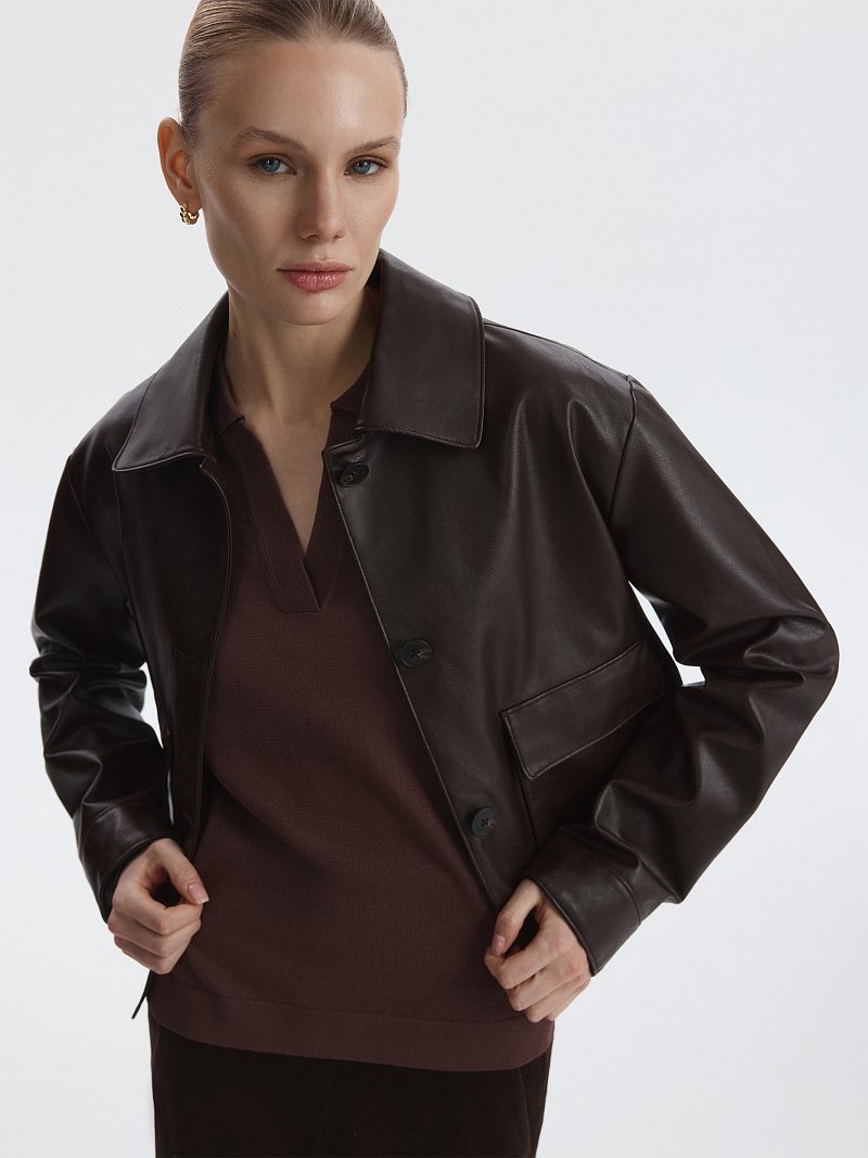 Вязаное поло из вискозы