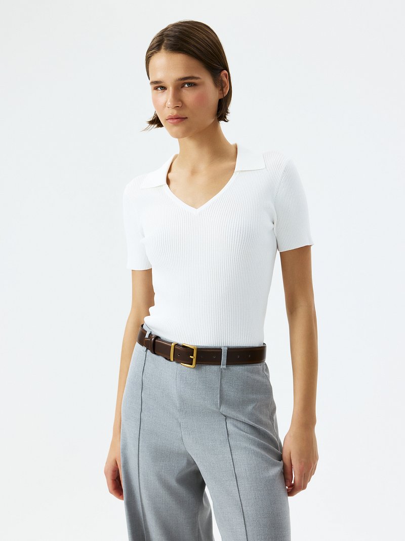 Джемпер с отложным воротником