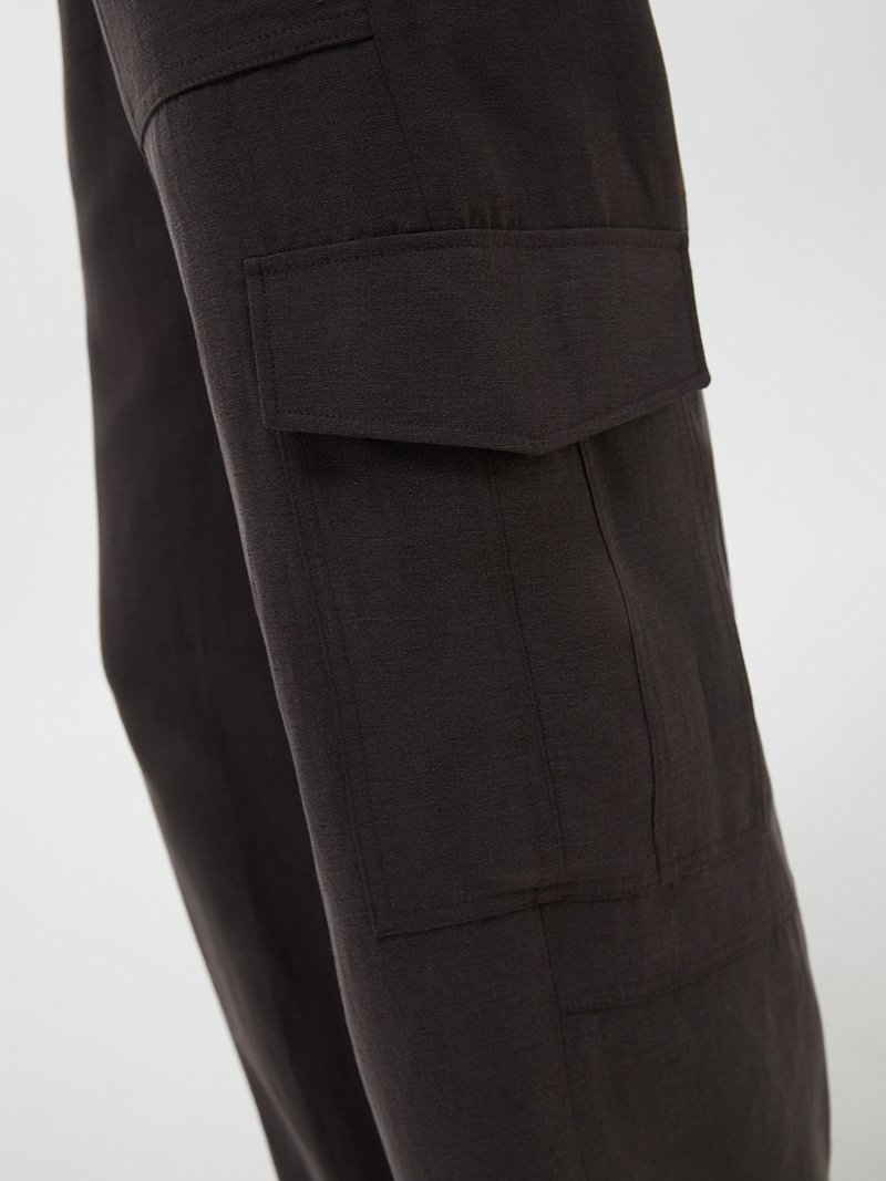 Брюки-карго со льном