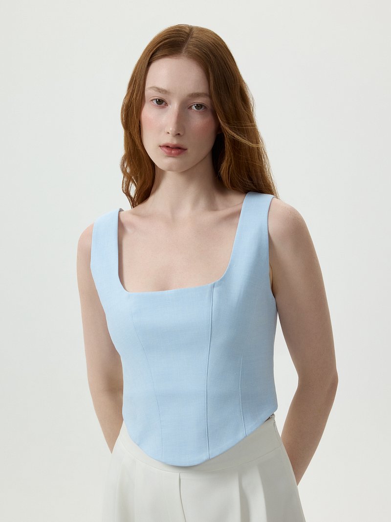 Укороченный топ с хлопком